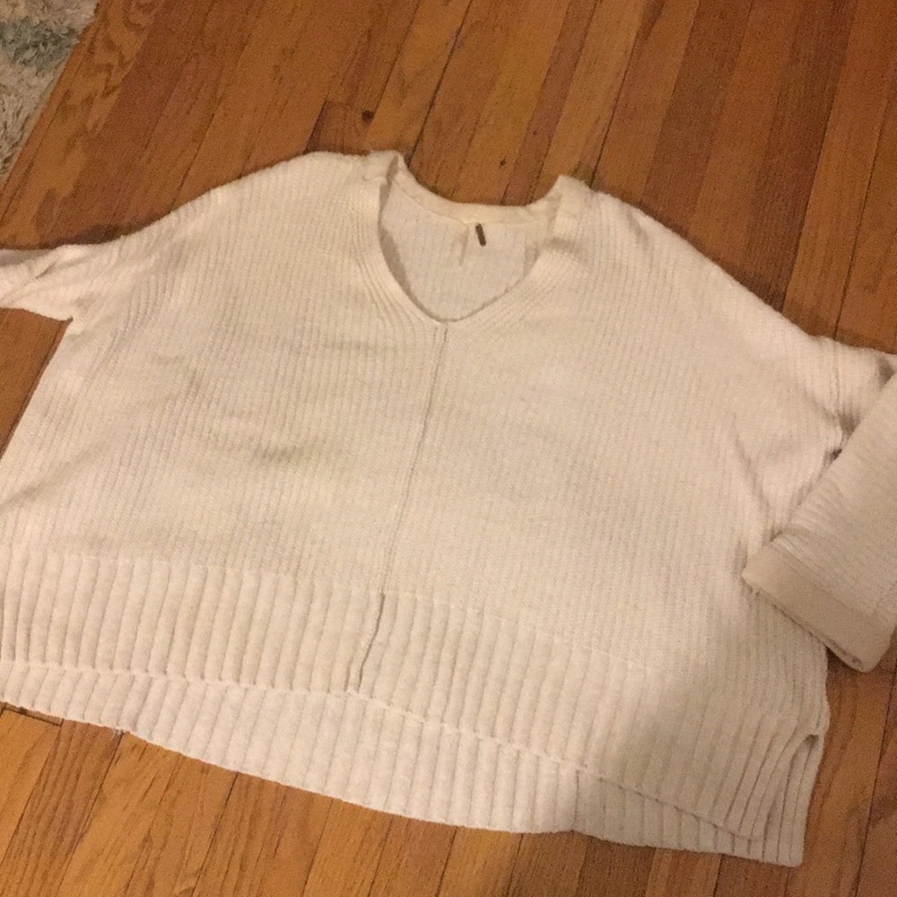 Free people ivory oversized sweater